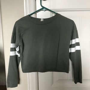 Army green H&M crop top